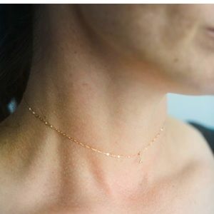 Delicate gold chain necklace